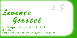 levente gerstel business card